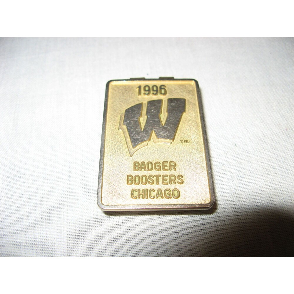 Wisconsin Badgers 1996 W Badger Boosters Chicago Money Clip PG&A